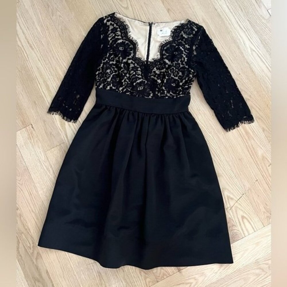 ❣️ Eliza J Black Lace Dress with Flare Size 4